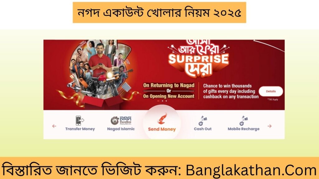 নগদ একাউন্ট খোলার নিয়ম ২০২৫