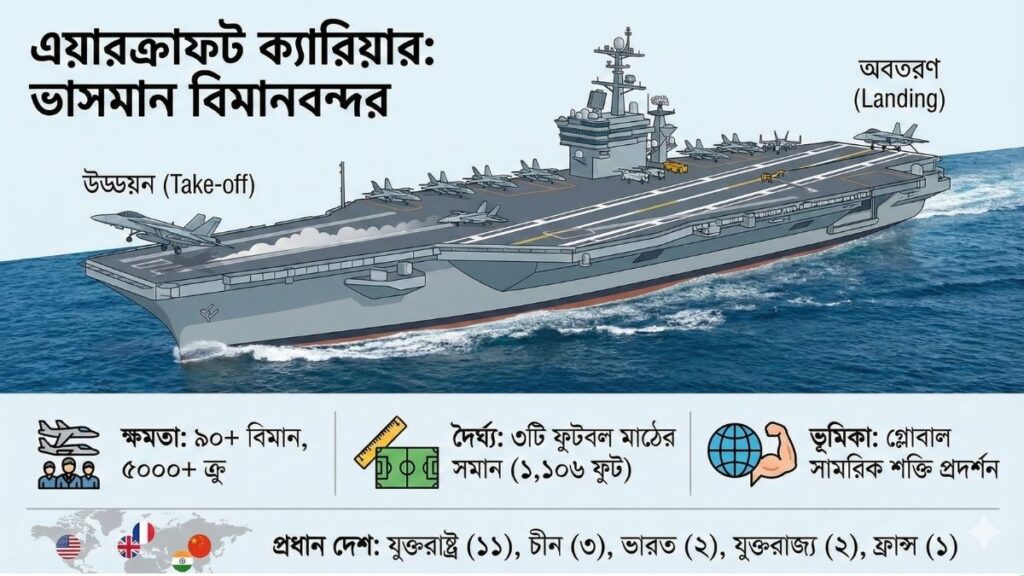 এয়ারক্রাফট ক্যারিয়ার কী এবং এটি কেন আধুনিক নৌবাহিনীর মেরুদণ্ড