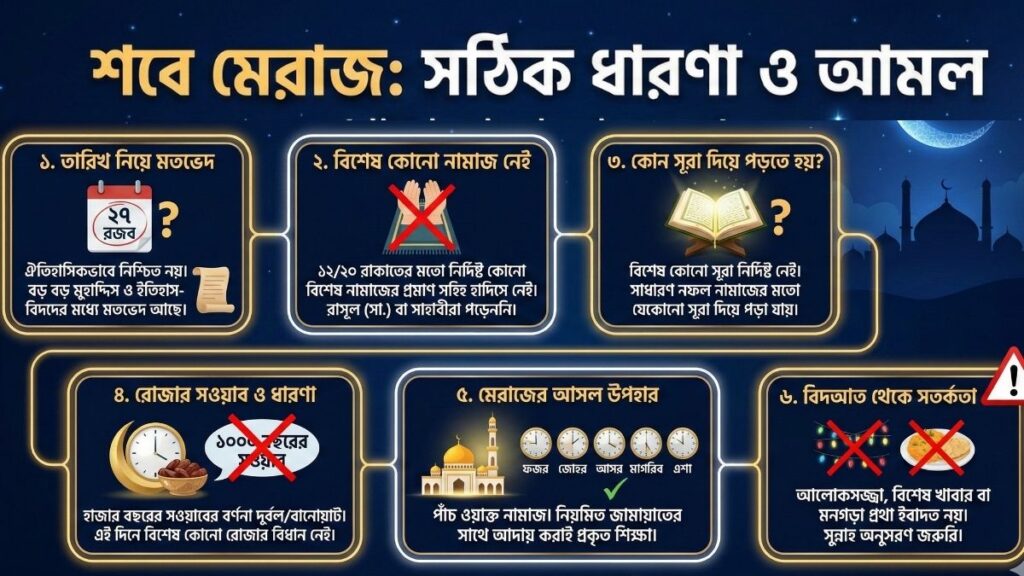 শবে মেরাজের নামাজ কোন সূরা দিয়ে পড়তে হয়