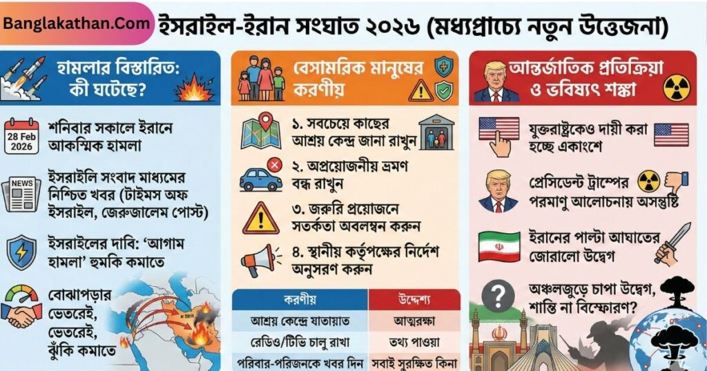 ইরানে ভ-য়া-ব-হ হামলা ইসরাইলের আগাম পদক্ষেপ ও ইরানের সম্ভাব্য জবাব