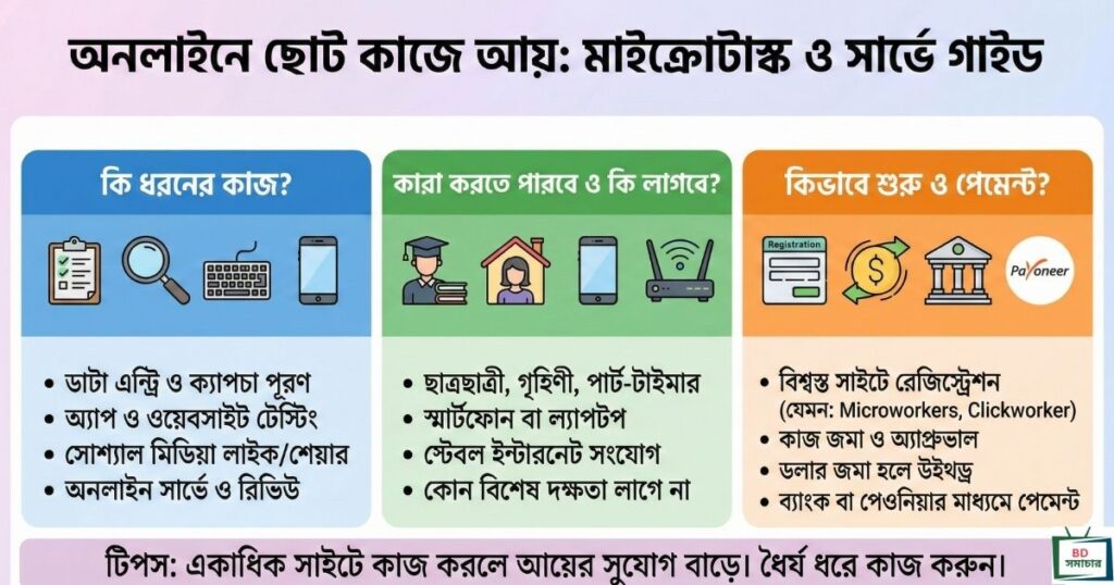 ছোট ছোট কাজ করে অনলাইন থেকে ইনকাম করার উপায়