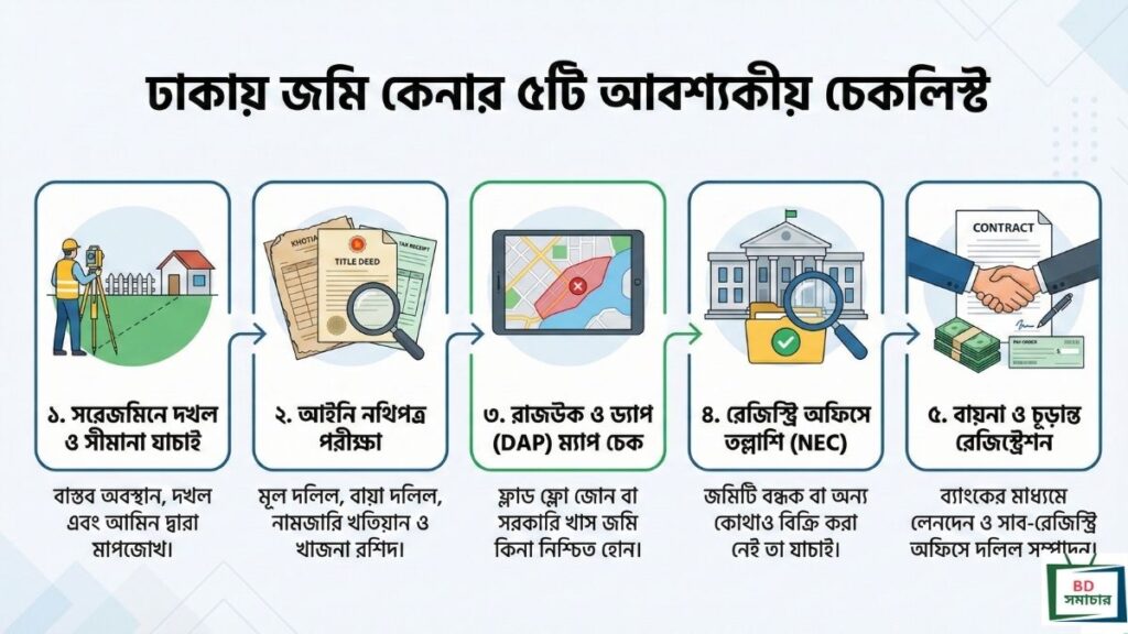 ঢাকায় জমি কেনার আগে করণীয় ও সতর্কতা