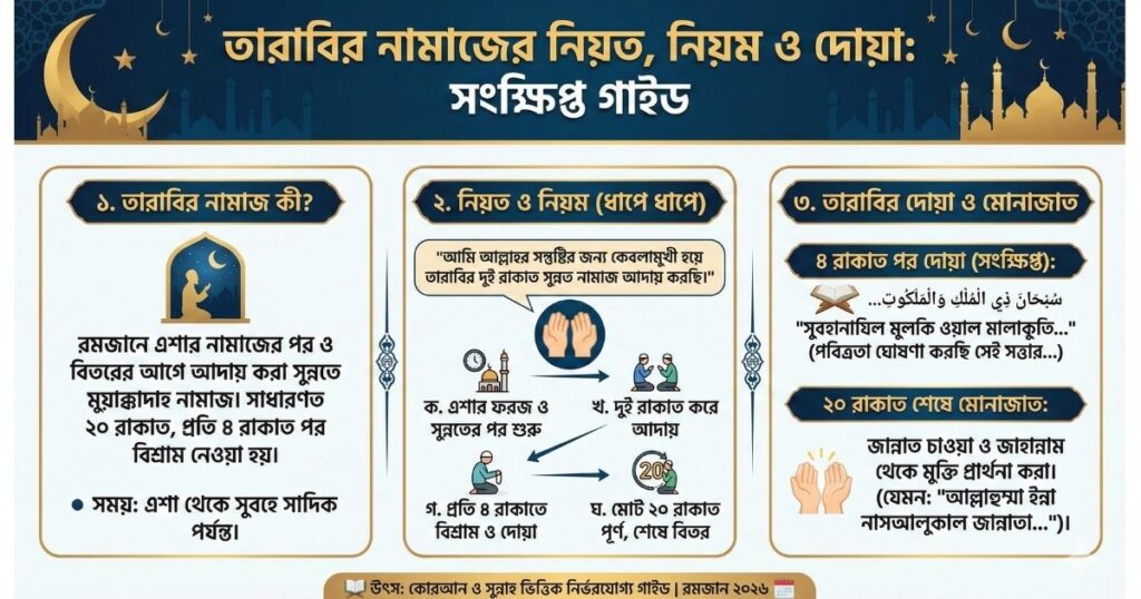 তারাবির নামাজের নিয়ত, নিয়ম ও দোয়া রমজানের বিশেষ আমল