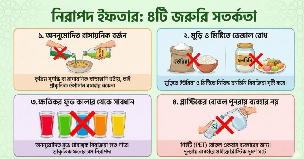 নিরাপদ ইফতার ভেজাল ও ক্ষতিকর রাসায়নিক থেকে বাঁচার ৪টি জরুরি উপায়