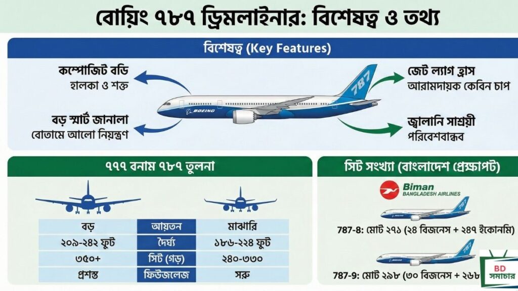 বোয়িং ৭৮৭ ড্রিমলাইনার কেন এটি আকাশের বিস্ময় এবং বিমান ভ্রমণে সেরা