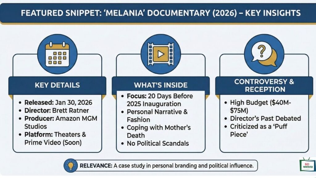 মেলানিয়া ট্রাম্পের নতুন ডকুমেন্টারি ‘Melania’ (২০২৬)