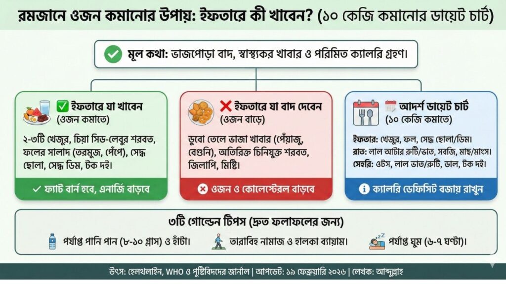 রমজানে ওজন কমানোর উপায় ইফতারে কী খাবেন