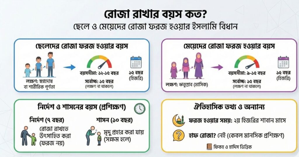 রোজা রাখার বয়স কত