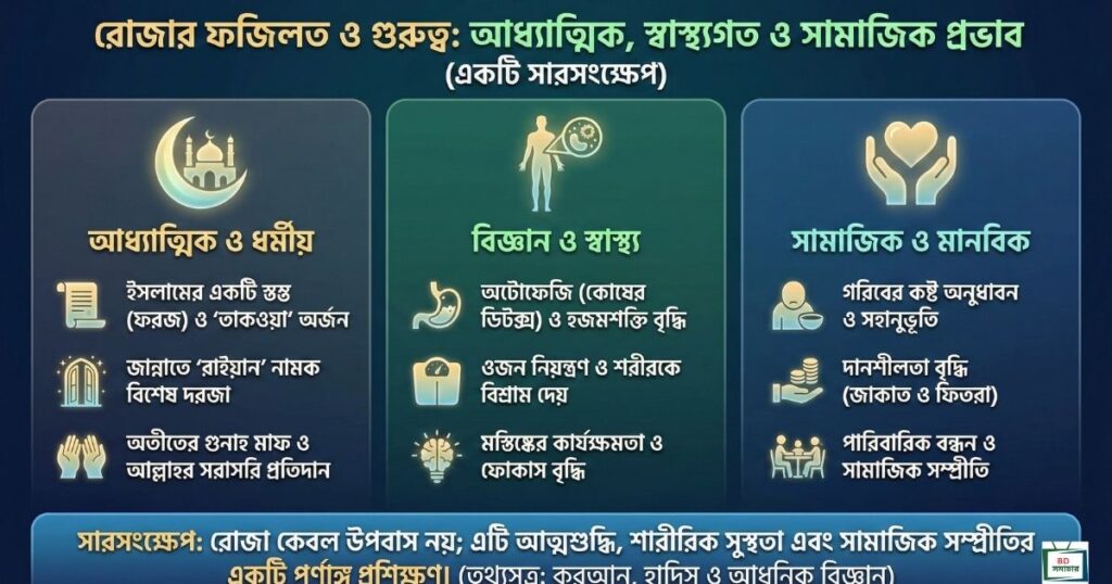 রোজার ফজিলত ও গুরুত্ব কুরআনে, হাদিসে এবং বিজ্ঞানের দৃষ্টিতে