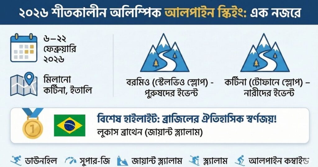 ২০২৬ শীতকালীন অলিম্পিক আলপাইন স্কিইং ব্রাজিলের ঐতিহাসিক স্বর্ণজয়