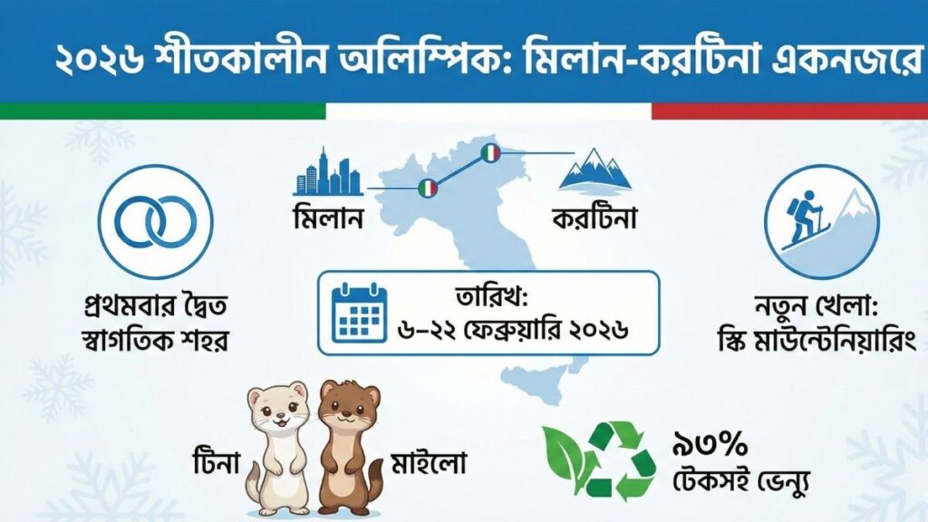 ২০২৬ শীতকালীন অলিম্পিক কবে, কোথায় এবং কীভাবে দেখবেন