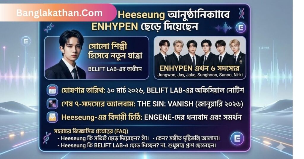 Heeseung কি ENHYPEN ছেড়ে দিয়েছেন