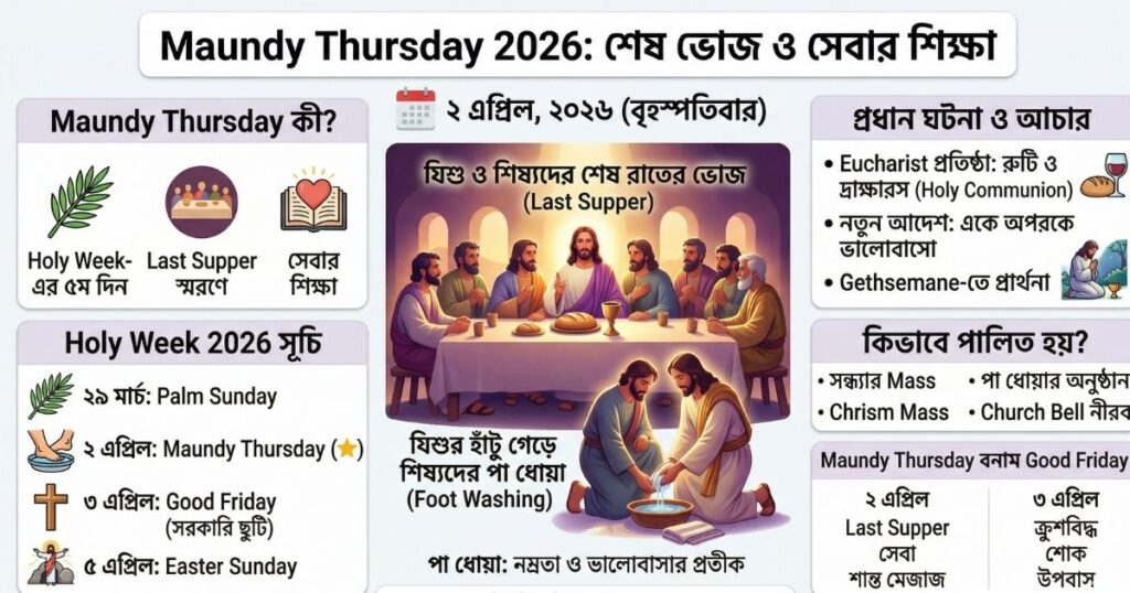 Maundy Thursday 2026 কী, কবে, কেন