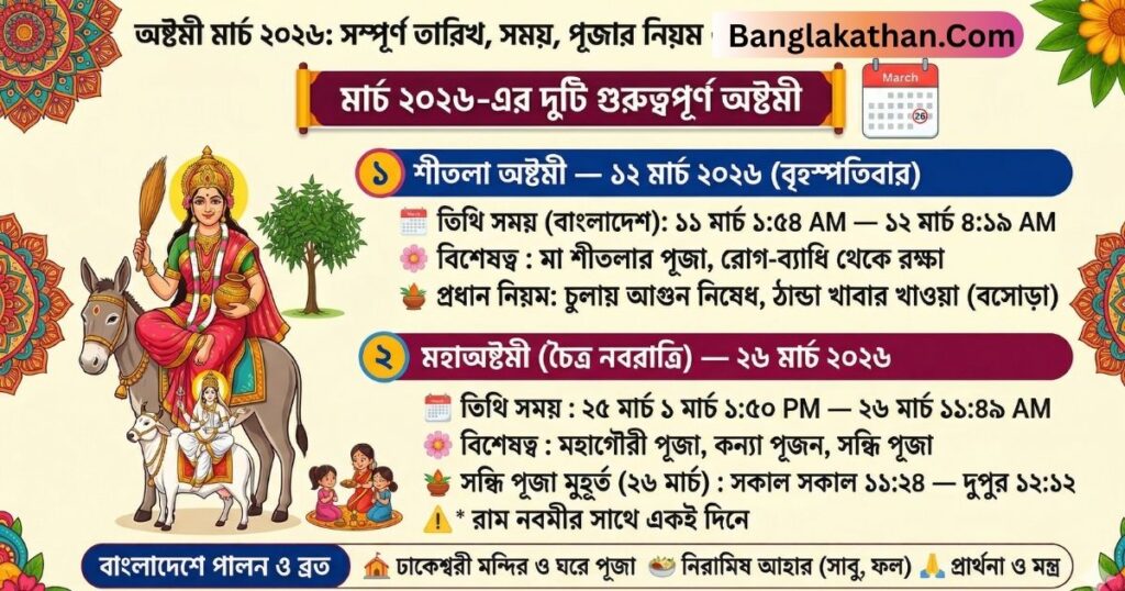 অষ্টমী মার্চ ২০২৬