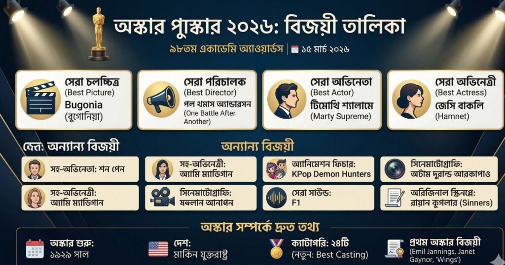 অস্কার পুরস্কার ২০২৬ তালিকা