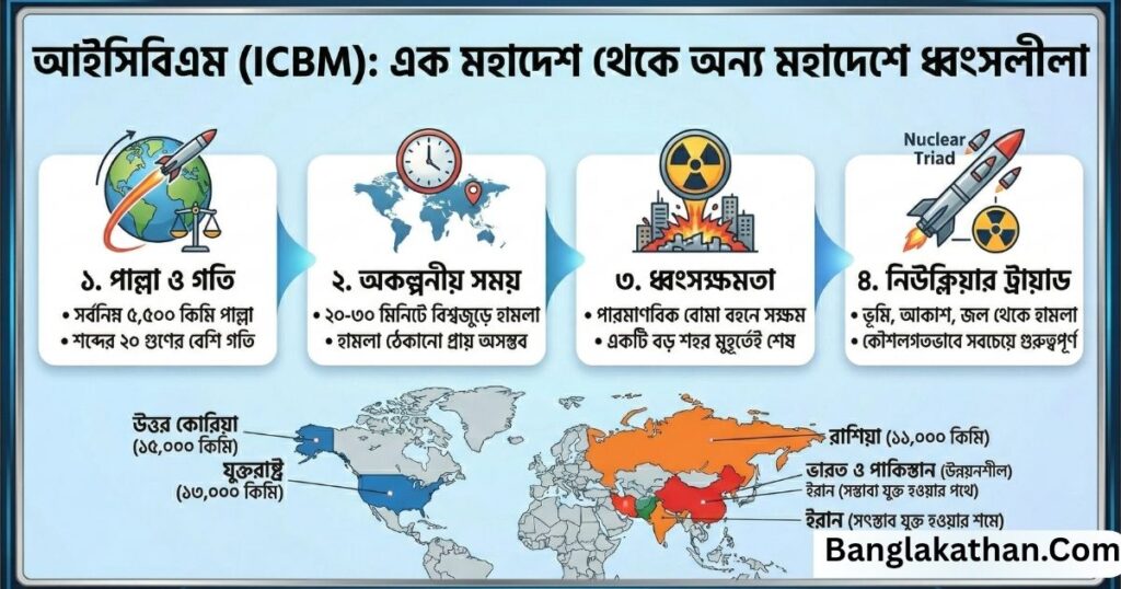 আইসিবিএম (ICBM) কী এবং কতটা শক্তিশালী বিশ্বের কোন কোন দেশের কাছে এই ভয়ংকর মিসাইল রয়েছে