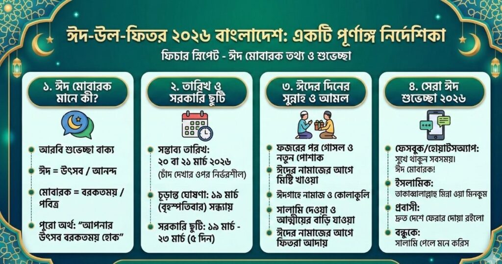 ঈদ মোবারক স্ট্যাটাস ২০২৬। সেরা বাংলা শুভেচ্ছা বার্তা, ক্যাপশন ও মেসেজ