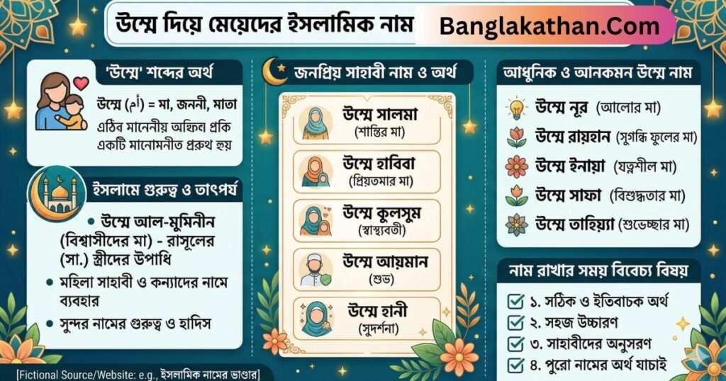 উম্মে দিয়ে মেয়েদের ইসলামিক নাম