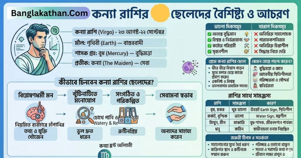 কন্যা রাশির ছেলেরা কেমন হয়