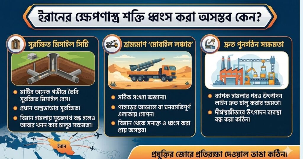 কেন ইরানের ক্ষেপণাস্ত্র শক্তি দমানো আমেরিকা ও ইসরায়েলের জন্য অসম্ভব