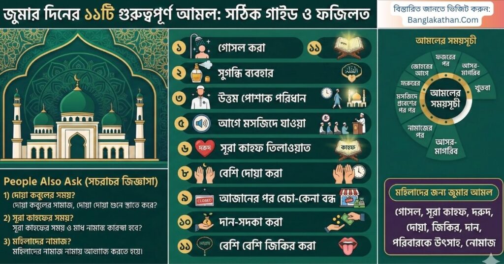 জুমার দিনের ১১টি আমল