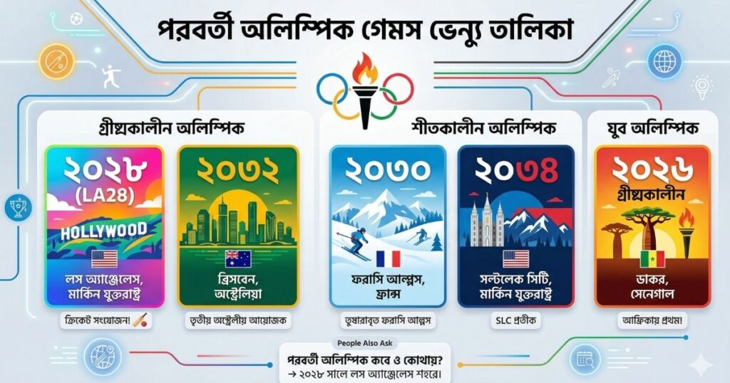 পরবর্তী অলিম্পিক গেমস কোথায় অনুষ্ঠিত হবে