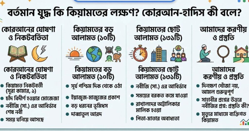 বর্তমান যুদ্ধ কি কিয়ামতের লক্ষণ কোরআন-হাদিস কী বলে
