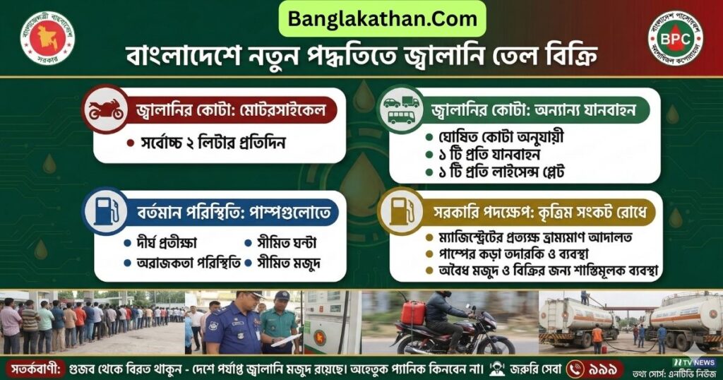 বাংলাদেশে নতুন পদ্ধতিতে জ্বালানি তেল বিক্রি ও বর্তমান পরিস্থিতি