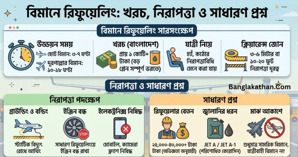 বিমানে রিফুয়েলিং বা জ্বালানি ভরার নিয়ম কী এবং খরচ কেমন
