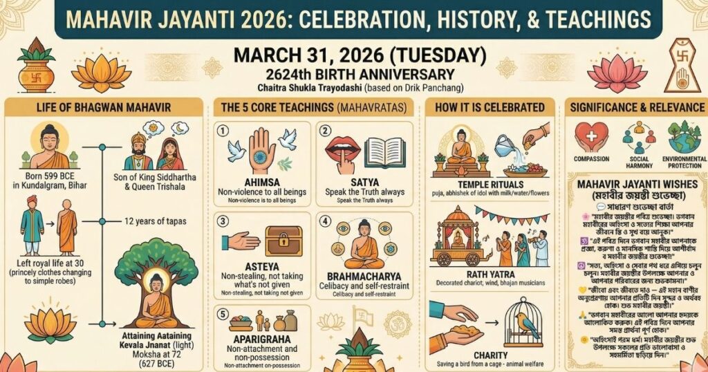 মহাবীর জয়ন্তী শুভেচ্ছা ২০২৬