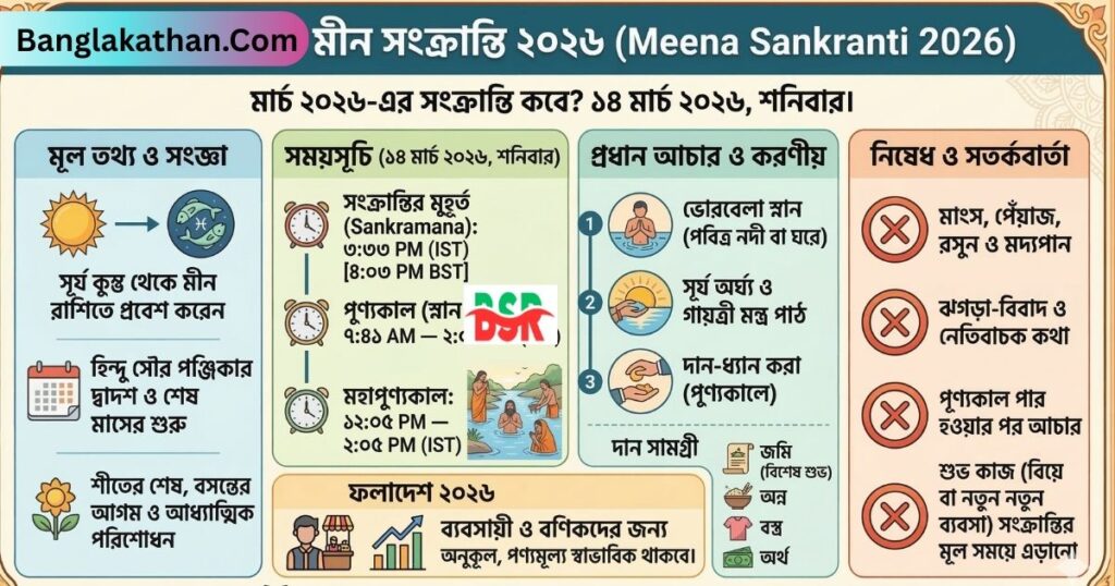 মীন সংক্রান্তি মার্চ ২০২৬