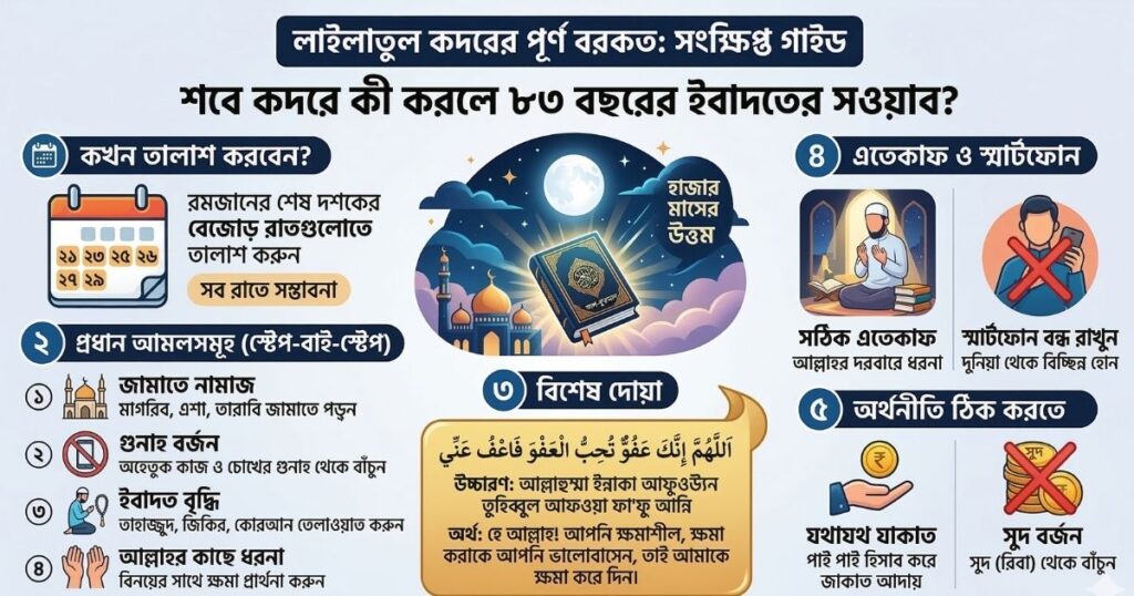 শবে কদরের রাতে কী করলে ৮৩ বছরের ইবাদতের সওয়াব পাবেন