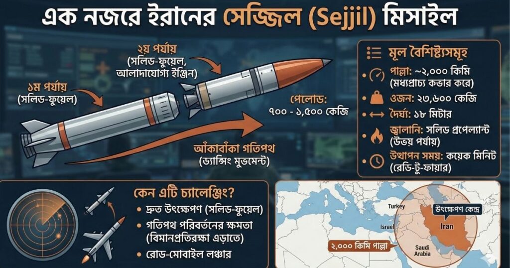 সেজ্জিল মিসাইল (Sejjil Missile) ইরানের ডান্সিং মিসাইল