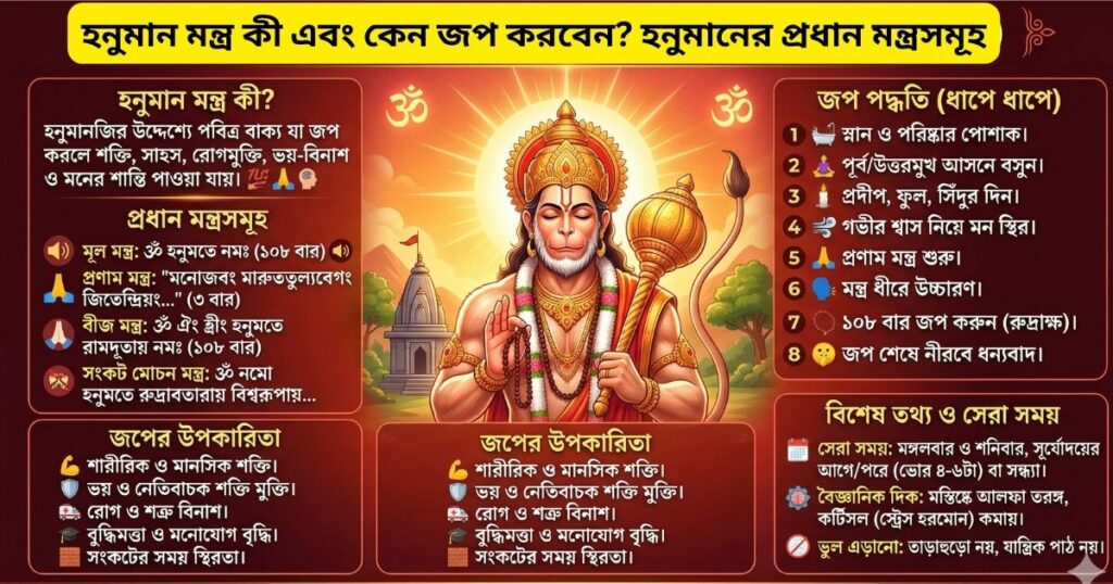 হনুমান মন্ত্র কী এবং কেন জপ করবেন হনুমানের প্রধান মন্ত্রসমূহ