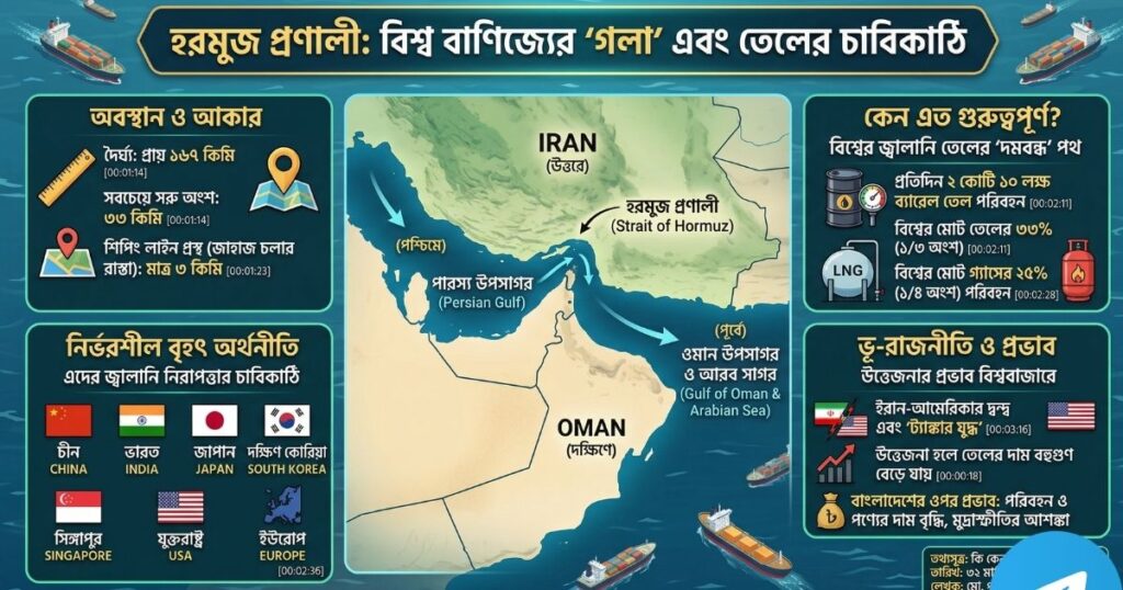 হরমুজ প্রণালী বিশ্ব বাণিজ্যের জন্য এত গুরুত্বপূর্ণ কেন এর পেছনের ভূ-রাজনীতি ও অর্থনীতি