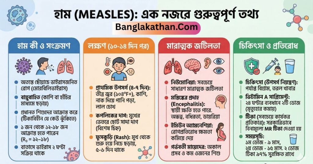 হাম রোগ কি, কেন হয় এবং হামের টিকা