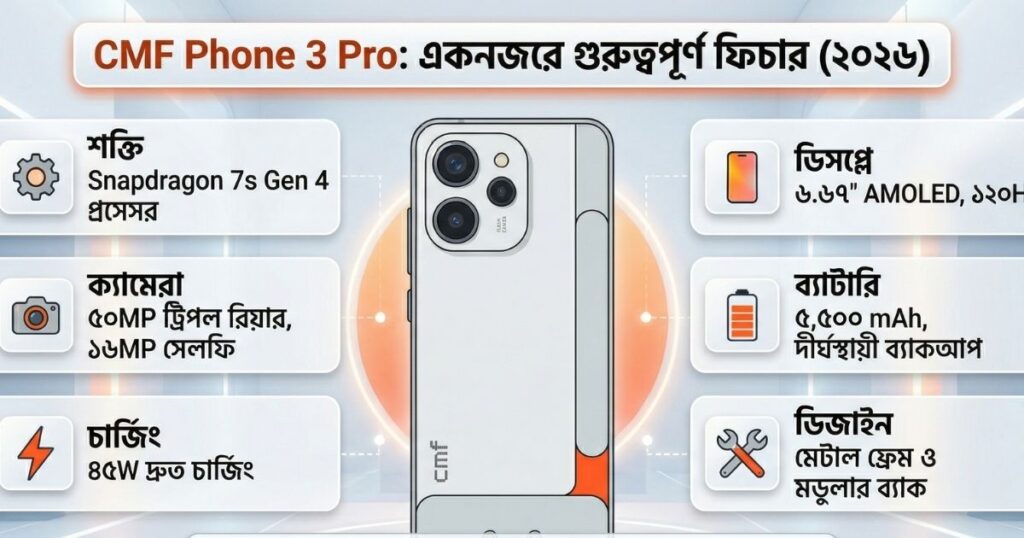 CMF Phone 3 Pro বাংলাদেশে দাম ২০২৬