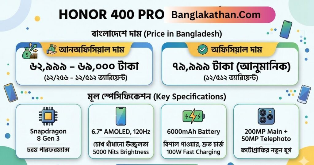 Honor 400 Pro Price in Bangladesh 2026