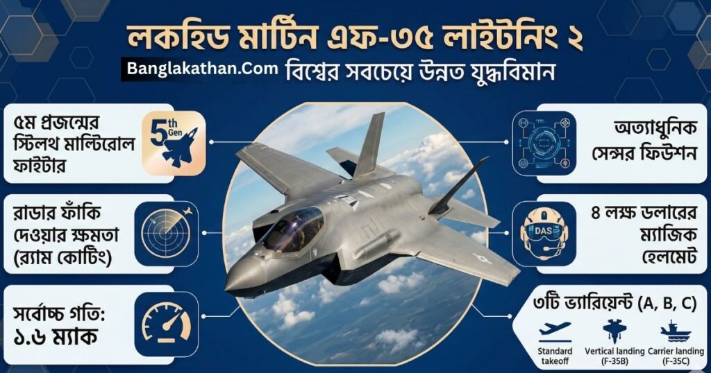 Lockheed Martin F-35 Lightning II বিশ্বের সবচেয়ে উন্নত যুদ্ধবিমান