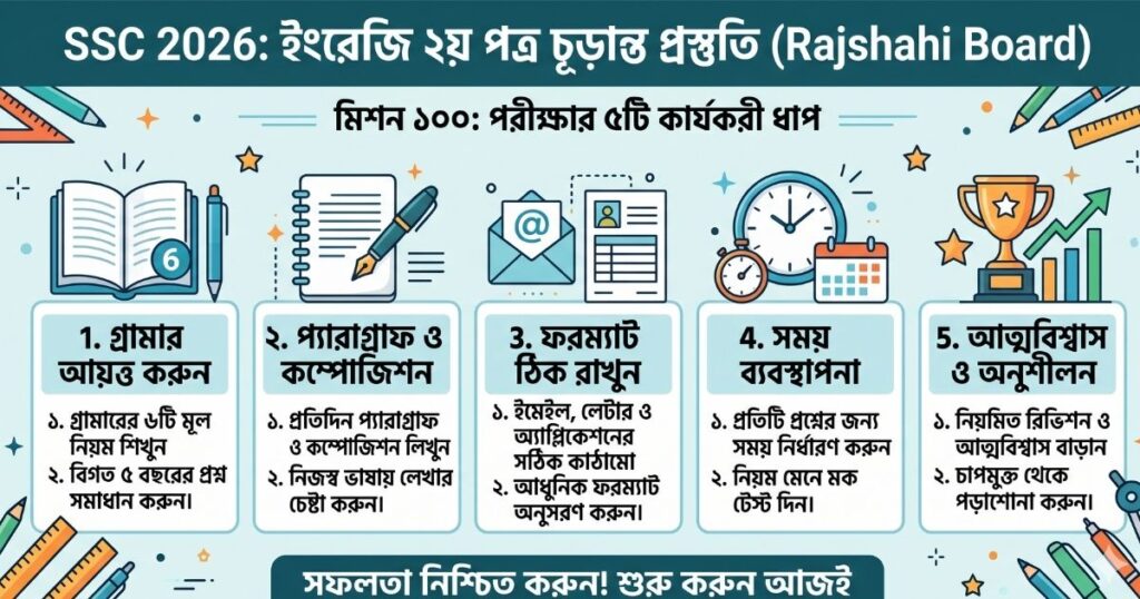 SSC 2026 রাজশাহী বোর্ডের ইংরেজি ২য় সাজেশন