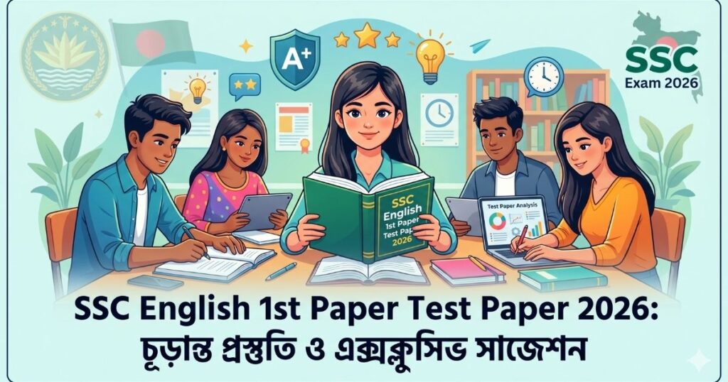SSC English 1st Paper Test Paper 2026 চূড়ান্ত প্রস্তুতি ও এক্সক্লুসিভ সাজেশন