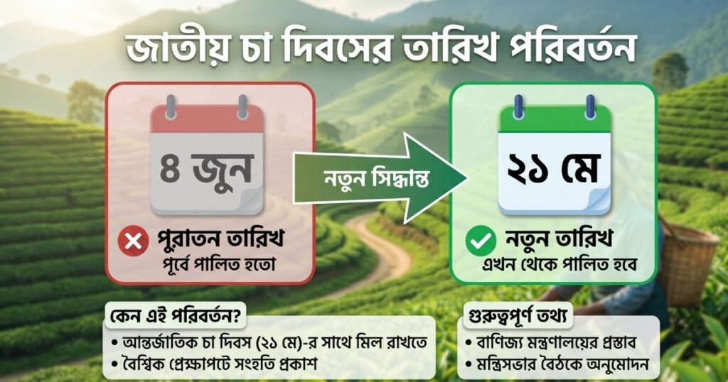 একটি জাতীয় দিবসের তারিখ পরিবর্তন