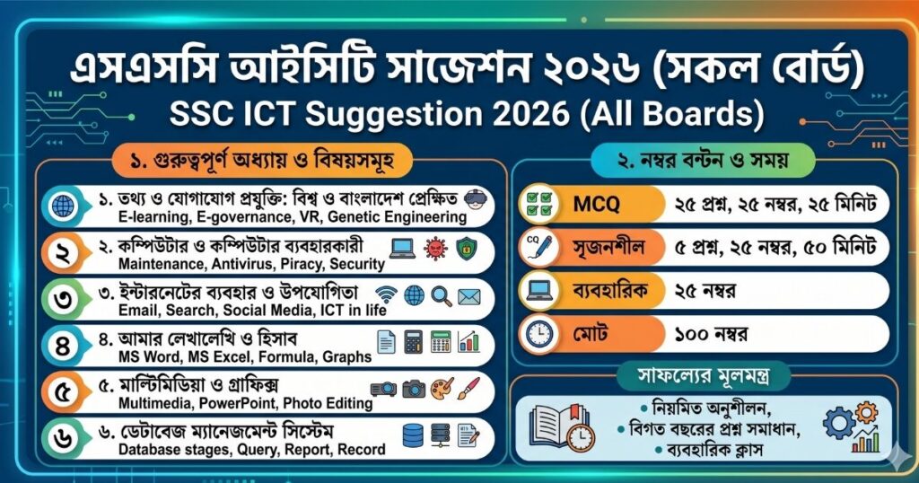 এসএসসি আইসিটি সাজেশন ২০২৬ (সকল বোর্ড)