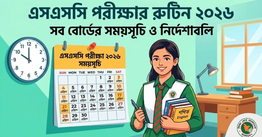 এসএসসি পরীক্ষার রুটিন ২০২৬