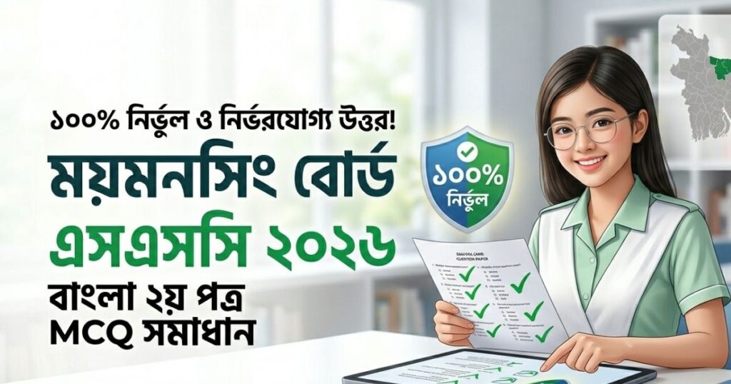 এসএসসি বাংলা ২য় পত্র MCQ সমাধান ২০২৬ (ময়মনসিংহ বোর্ড)
