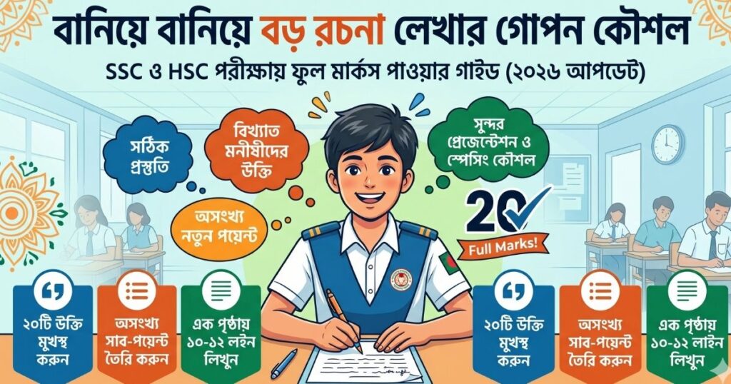 এসএসসি রচনায় ফুল মার্কস পাওয়ার গাইডলাইন