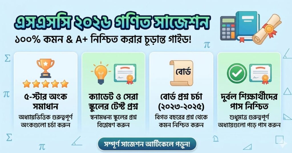 এসএসসি সাধারণ গণিত সাজেশন ২০২৬ (সকল বোর্ড)