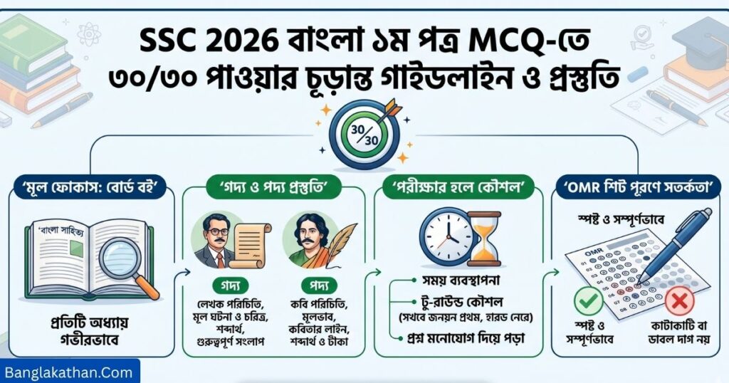 এসএসসি ২০২৬ বাংলা ১ম পত্র MCQ-তে ৩০৩০ পাওয়ার চূড়ান্ত গাইডলাইন ও প্রস্তুতি