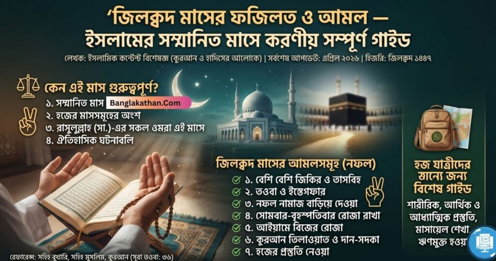 জিলক্বদ মাসের ফজিলত ও আমল