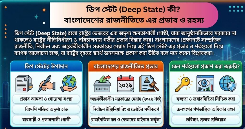 ডিপ স্টেট (Deep State) কী বাংলাদেশের রাজনীতিতে এর প্রভাব ও রহস্য